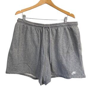 Nike Mens Gray Athletic Shorts XXL Drawstring Elastic Waist Logo Pocket